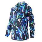New Balance 61114 Women's Night Floral Windcheater Hybrid Jacket - Blue/black (wj61114lfp)
