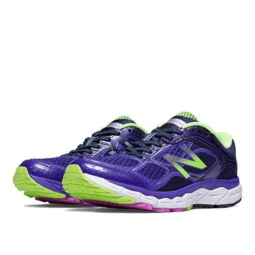 New Balance 860v6 Women's Stability And Motion Control Shoes - Blue, Purple Cactus Flower, Hi-lite (w860bb6)