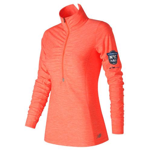 New Balance 71102 Women's United Nyc Half Zip - Orange (wt71102vsur)