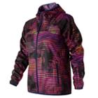 New Balance 71163 Women's Windcheater Printed Jacket - Red (wj71163svl)