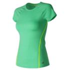 New Balance 61102 Women's Trinamic Short Sleeve Top - Green (wt61102vjh)