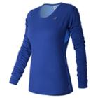 New Balance 53142 Women's Accelerate Long Sleeve - Blue (wt53142bfn)