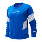New Balance 93502 Women's Nb Athletics Classic Fleece Top - Blue/white (wt93502vct)