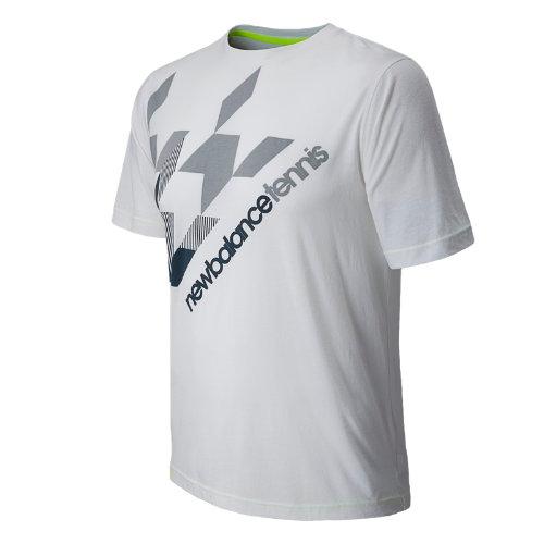 New Balance 4354 Men's Big Brand Houndstooth Tee - White (mtt4354wt)