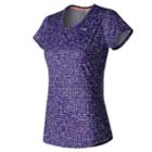 New Balance 53162 Women's Accelerate Short Sleeve Graphic - Purple (wt53162bmd)