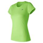 New Balance 53150 Women's Heathered Short Sleeve Tee - Green (wt53150loh)