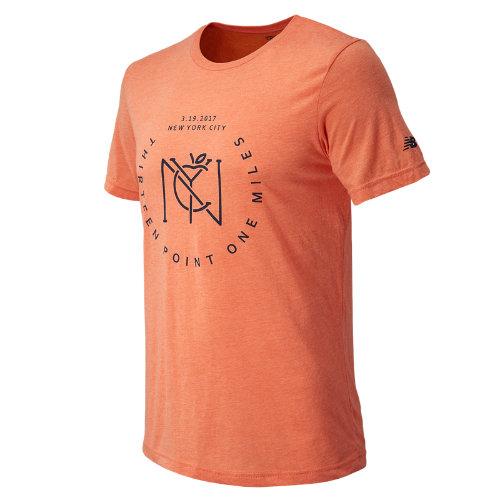 New Balance 71604 Men's United Nyc Half Big Apple Tee - Orange (mt71604vor)