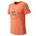 New Balance 71604 Men's United Nyc Half Big Apple Tee - Orange (mt71604vor)