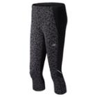 New Balance 4325 Women's Tonic Printed Capri - Anthracite, Black (wrp4325atc)