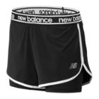 New Balance 93172 Women's Relentless 2 In 1 Short - Black (ws93172bk)