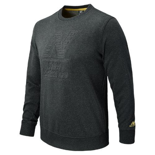 New Balance 5101 Men's Nb Pullover - Black Heather, Yellow (amlt5101bhg)