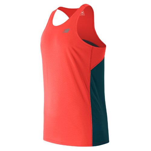 New Balance 53067 Men's Accelerate Singlet - Orange/green (mt53067ao)