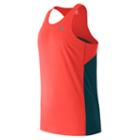 New Balance 53067 Men's Accelerate Singlet - Orange/green (mt53067ao)