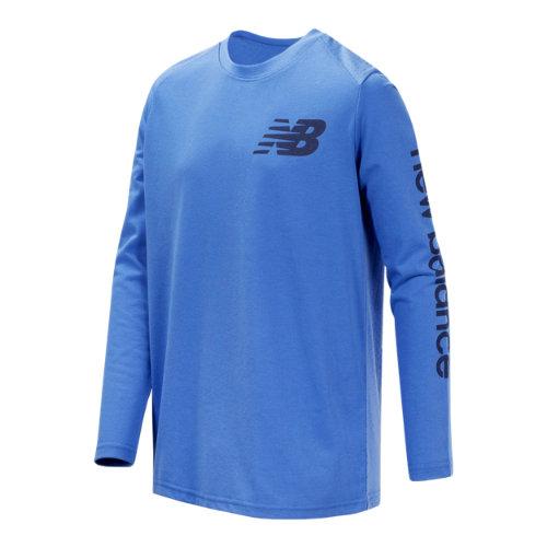 New Balance 10711 Kids' Long Sleeve Graphic Tee - Blue (bt10711lap)