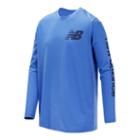 New Balance 10711 Kids' Long Sleeve Graphic Tee - Blue (bt10711lap)