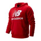 New Balance 91547 Men's Essentials Stacked Logo Po Hoodie - Red (mt91547rep)