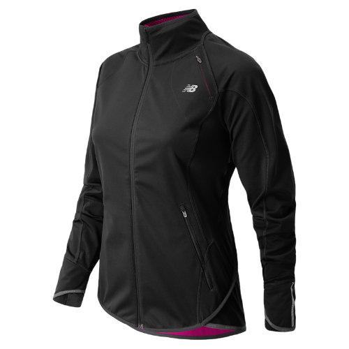 New Balance 4307 Women's Windblocker Jacket - Black, Poisonberry (wrj4307bk)