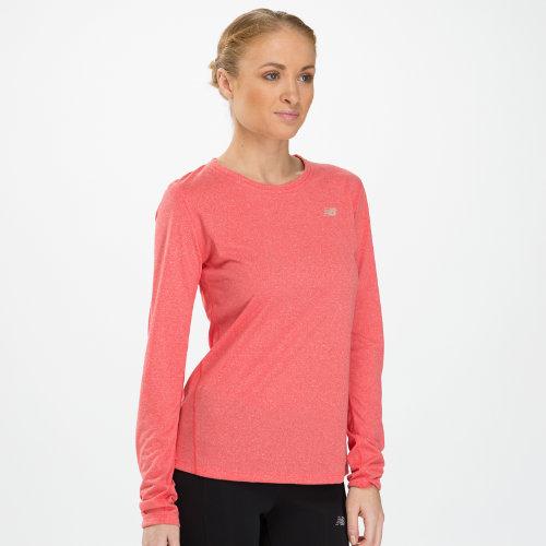 New Balance 3320 Women's Heathered Long Sleeve - Ruby (wrt3320rub)