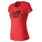 New Balance 73129 Women's Accelerate Printed Short Sleeve - Red (wt73129enr)