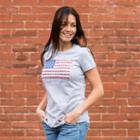 New Balance 3196 Women's 990 Flag Graphic Tee - Athletic Grey (wet3196ag)