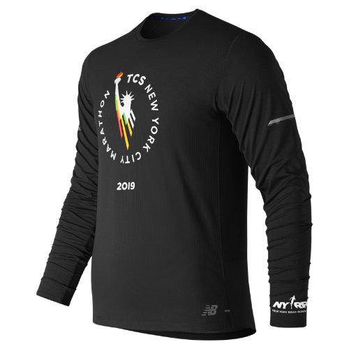 New Balance 93224 Men's Nyc Marathon Nb Ice 2.0 Long Sleeve - Black (mt93224mbk)