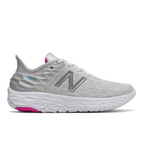 New Balance Fresh Foam Beacon V2 Women's Neutral Cushioned Shoes - White/grey/blue (wbecnlp2)