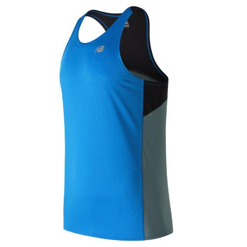 New Balance 53067 Men's Accelerate Singlet - Blue/green/black (mt53067elb)