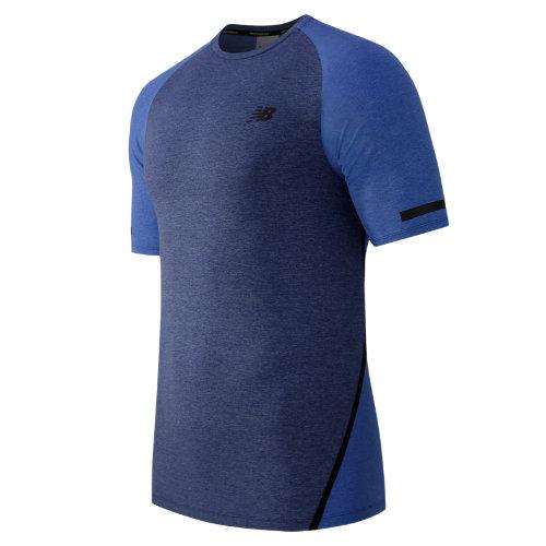 New Balance 61021 Men's Trinamic Short Sleeve Top - Blue (mt61021pfh)