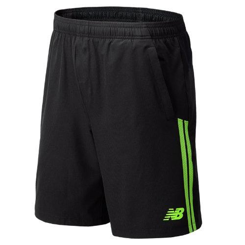 New Balance 5147 Men's Tournament 9 Inch Short - Black, Chemical Green (mts5147bcg)