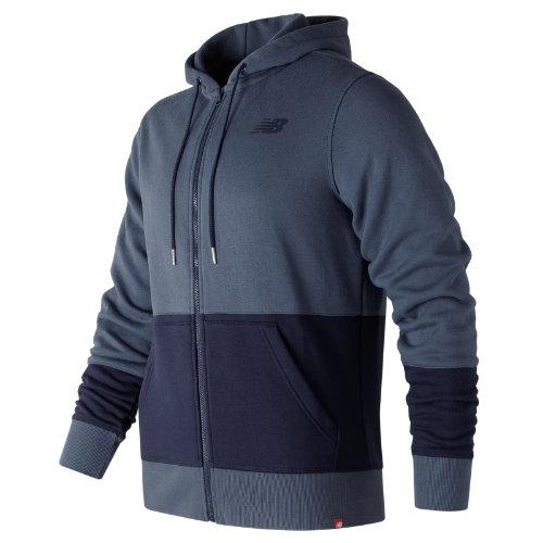 New Balance 73528 Men's Essentials Full Zip Hoodie - Navy/white (mj73528vim)