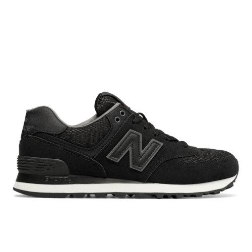 New Balance 574 Nouveau Lace Women's 574 Shoes - Black/grey (wl574nla)