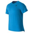 New Balance 63032 Men's Max Speed Short Sleeve Top - Blue (mt63032bda)