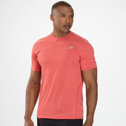 New Balance 2338 Men's Heathered Short Sleeve - Velocity Red (mrt2338vlr)