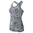 New Balance 63142 Women's J.crew Printed Perfect Tank - Navy/silver (wt63142nsp)