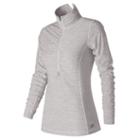 New Balance 71102 Women's In Transit Half Zip - Off White (wt71102sah)