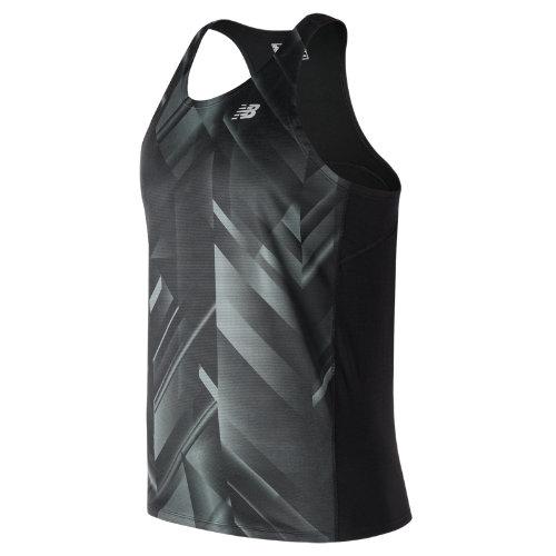 New Balance 71067 Men's Accelerate Graphic Singlet - Black (mt71067bpt)