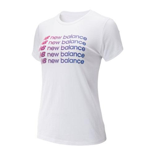 New Balance 93513 Women's Sport Style Optiks Repeat Tee - White (wt93513wt)