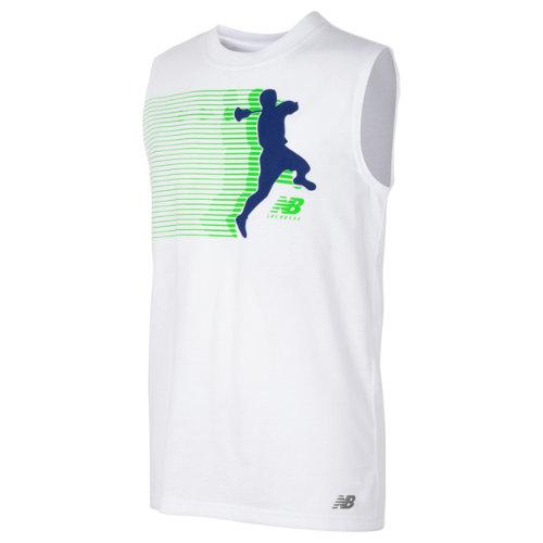 New Balance 12563 Kids' Sleeveless Athletic Graphic Tee - White (bt12563wt)