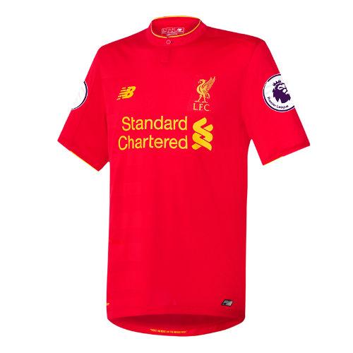 New Balance 63000114 Men's Lfc Mens Henderson Home Epl Patch Ss Jersey - Red (mt63000114y)