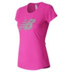 New Balance 53162 Women's Pink Riboon Graphic Accelerate Tee - Pink (rwt53162akk)