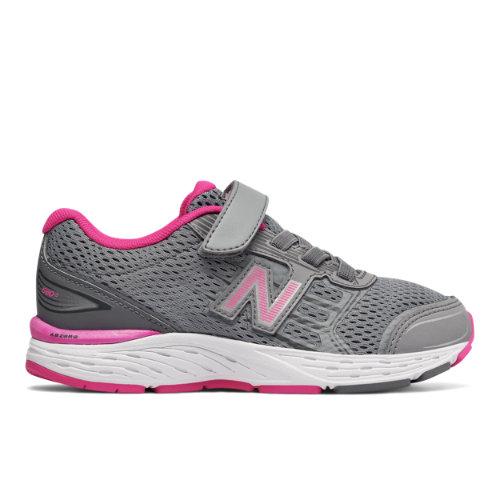 New Balance Hook And Loop 680v5 Kids Grade School Running Shoes - (ka680y-v5g)