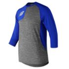 New Balance 83704 Men's Asym 2.0 3/4 Sleeve - Blue (mt83704rtry)