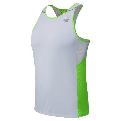 New Balance 5119 Men's Nb Ice Singlet - White, Chemical Green (mrt5119cmg)