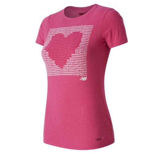 New Balance 63141 Women's Pink Ribbon Mantra Tee - Pink (rwt63141pfl)