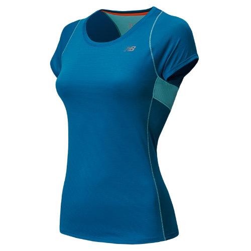 New Balance 4325 Women's Accelerate Short Sleeve - Wave Blue, Sea Spray (wrt4325wab)