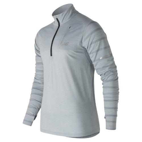 New Balance 63206 Men's Performance Merino Half Zip - Grey (mt63206ag)