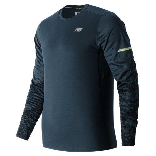 New Balance 63224 Men's Nb Ice Long Sleeve - Navy/black (mt63224gtp)