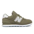 New Balance 574 Luxe Rep Kids Grade School Lifestyle Shoes - Green (kl574yrg)