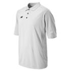 New Balance 9306 Men's Solid Short Sleeve Polo - Team White (tpt9306wt)