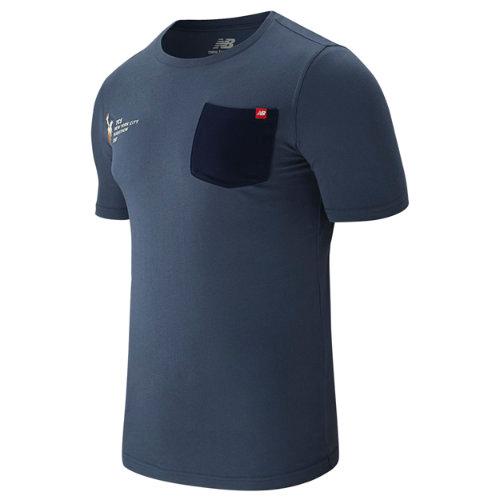 New Balance 73514 Men's Nyc Marathon Essential Pocket Tee - Navy/white (mt73514vvim)